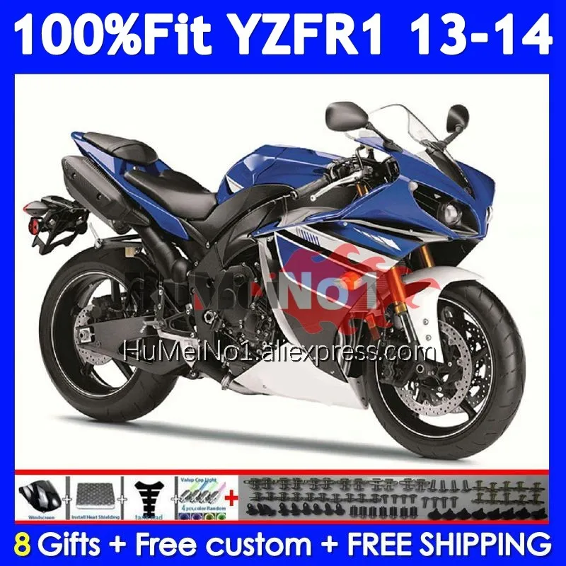 Injection Body For YAMAHA YZF Stock blue R1 R 1 1000 CC YZF-R1 YZFR1 13 14 369No.38 YZF1000 1000CC YZF-1000 2013 2014 Fairing