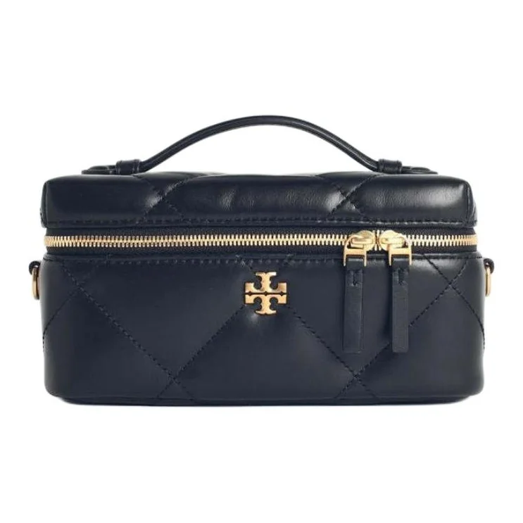 TORY BURCH Kira Leather Portable Makeup Bag Mini Women's Black 176449-001
