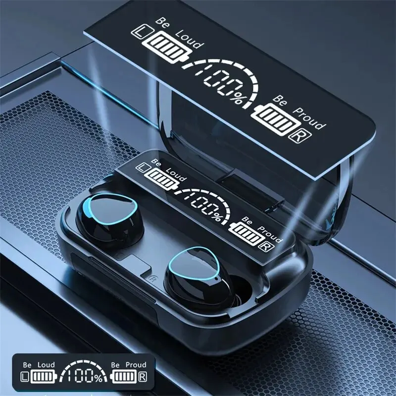 M10 TWS Bluetooth Headphones 2500mAh Charging Box Wireless Earphones With Microphone 9D Stereo Sports Waterproof Earbuds Headset