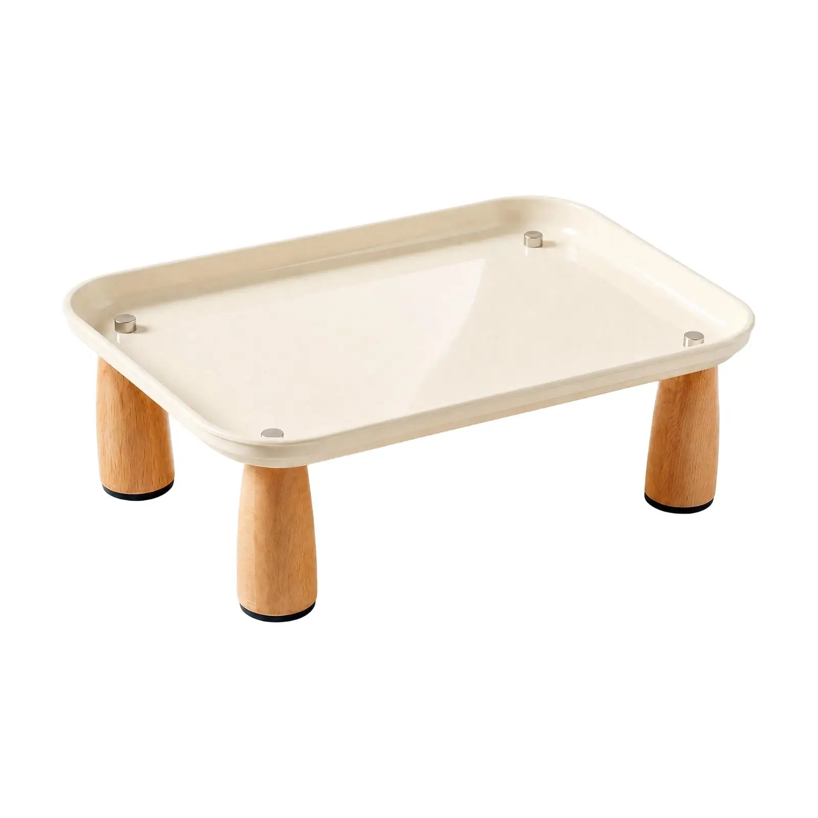 Pet Bowl Riser Stand Elevated Feeder for Dogs with Sturdy Legs and Anti Spill Tray Design
