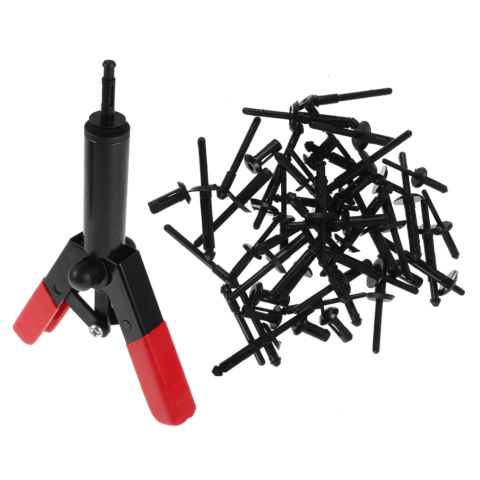 1 set di strumenti di riparazione per rivetti in plastica per pistola per rivetti per pannelli auto, kit di installazione per rivetti automobilistici per la fissaggio del pannello della porta