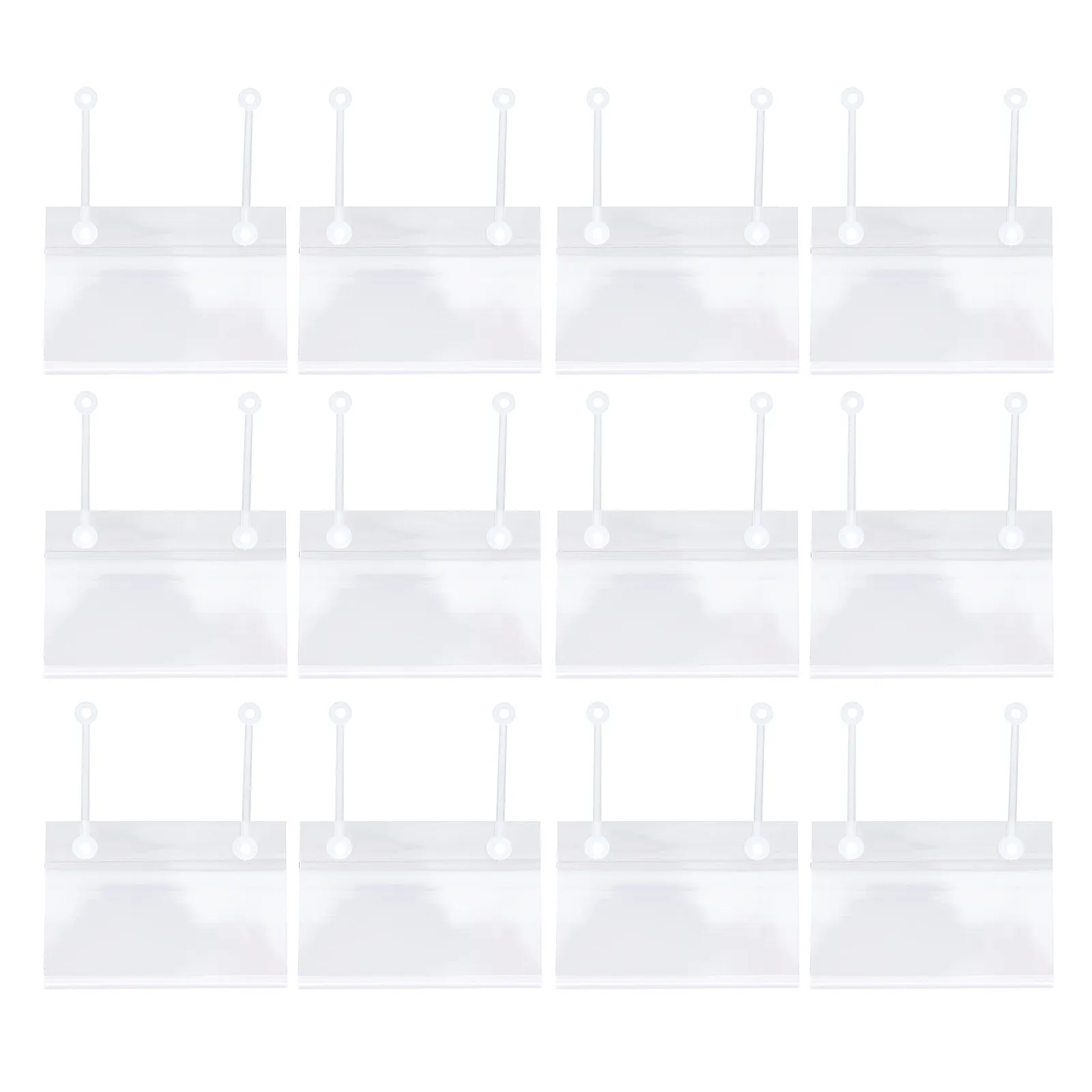 

25pcs Pvc Price Tags Display Buckle For Supermarket Store Shelf Label Signs Durable Retail Price Display Tag Hook Shopping Mall