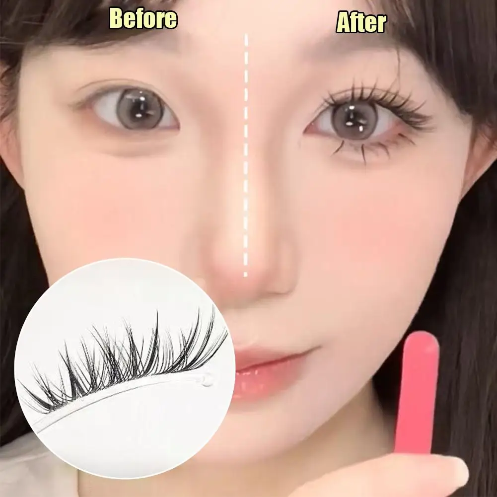 Pestañas postizas sin pegamento, pestañas cómicas FOX, grupo único segmentado, Natural, fino, esponjoso, extensión de pestañas postizas, maquillaje de ojos