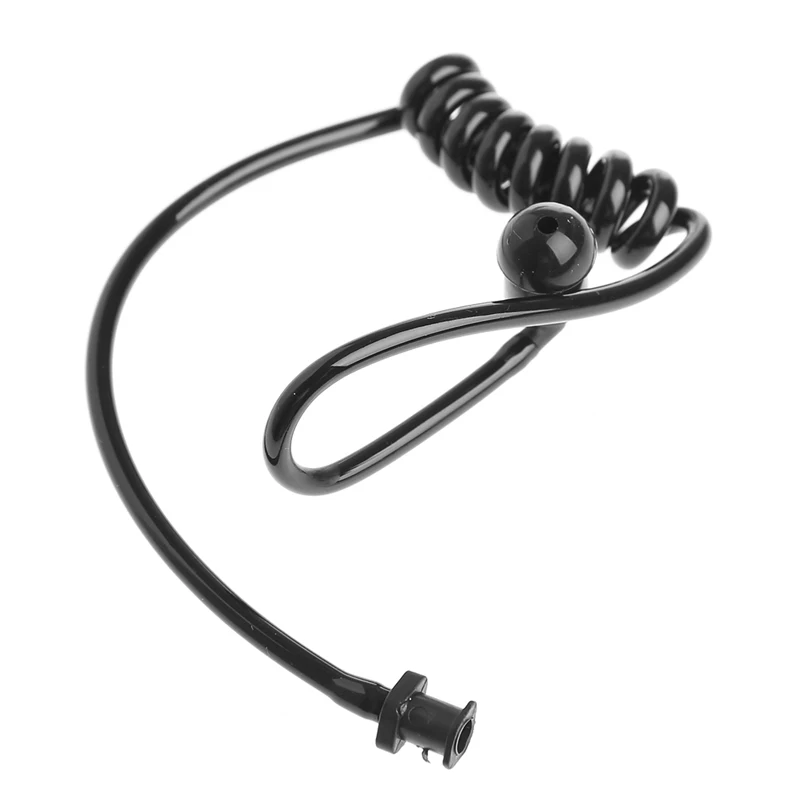 Black Replacement Coil Acoustic Air Tube Earplug For Radio Earpiece Headset Dropshipping