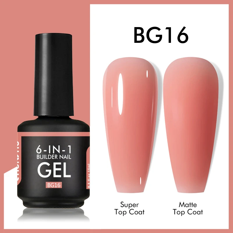 CHUNSHU TPO Gratis 6 IN 1 Uitbreiding UV Gel Polish In Een fles Builder Nagelgel Rubberen Basislaag Semi Permanente Nagels Art 15 ML