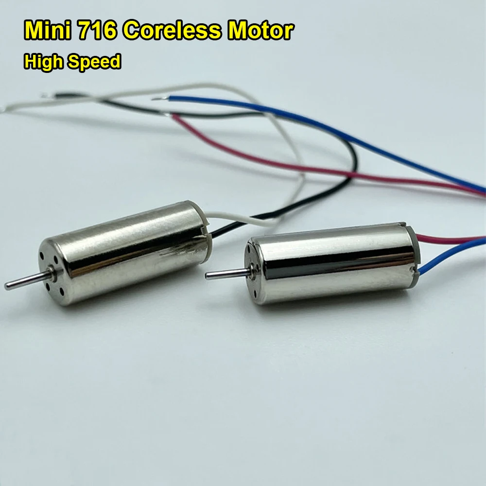 Mini 7mm * 16mm Motore Coreless DC 3.7V 52000RPM Ad Alta Velocità Micro 716 Motore RC Drone Motore Aereo Telecomando Modello Quadcopter