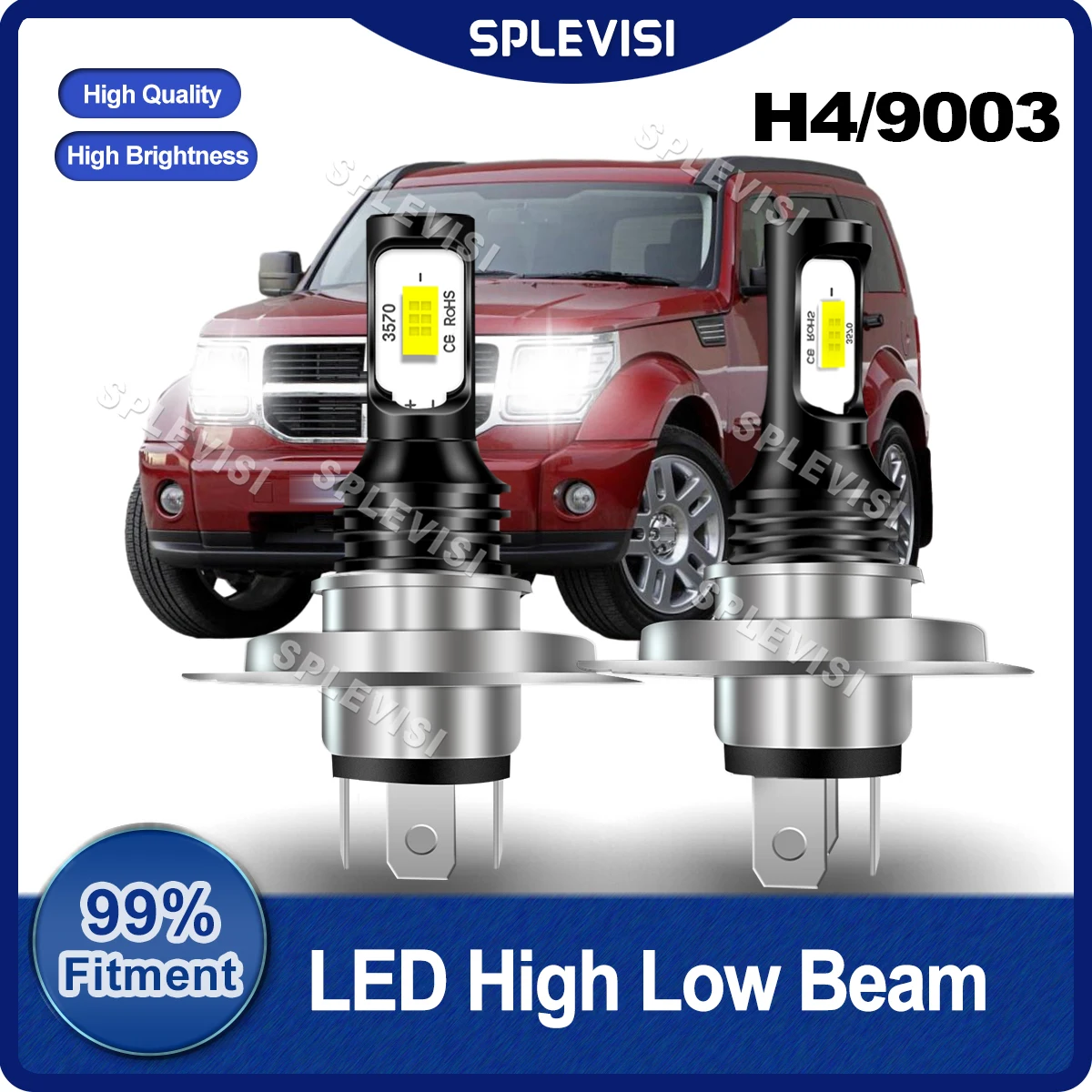 

SPLEVISI H4/9003 LED Headlight Bulbs 9V-36V 8000LM CSP Chips For Dodge Nitro 2006 2007 2008 2009 2010 2011 2012 Auto Light Bulbs