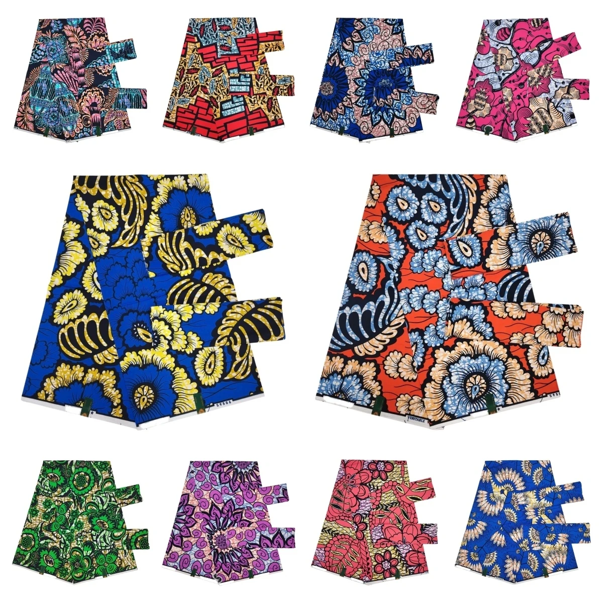 2024 New Hot Sell African Wax Fabric Ankara Wax Prints Fabric Ghana Guaranteed Veritable Wax Pagne 6 Yards Wholesale Prices