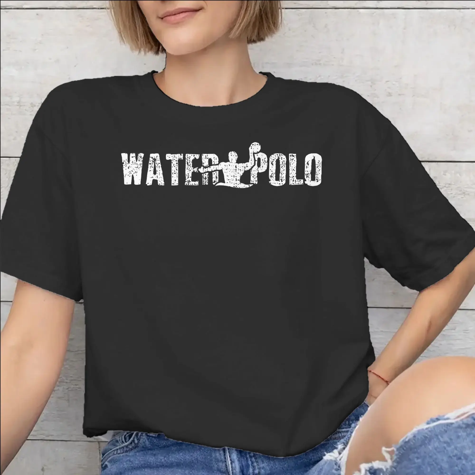 Men Women Graphic Print Water Polo Player  T Shirt Tee Cotton  T-shirts Clothing