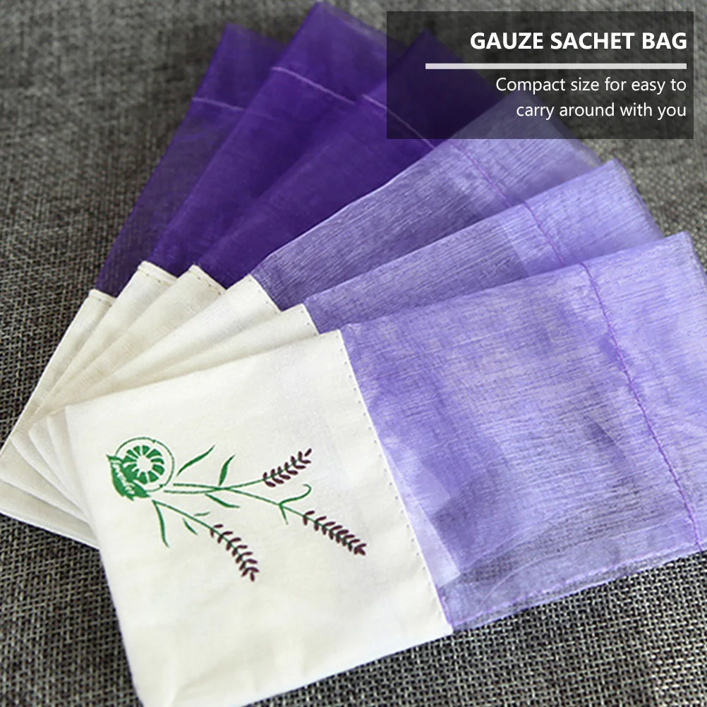 

12 Pcs Herbal Sachet Bag Bundle Tea Bags for Loose Leaf Freshener Empty Drawstring Mini Air Freshener Aromatherapy Gauze