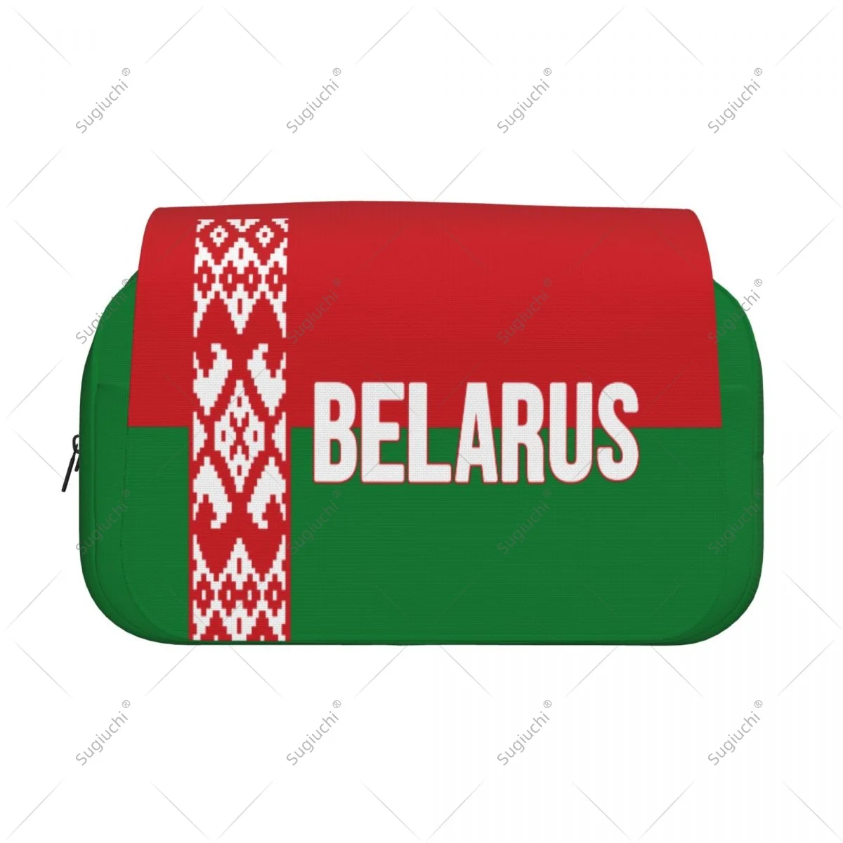 Pencil Case Scissors Bags 3D Belarus Flag Double-layer Oxford Cloth Stationery Storage Pen Box Case