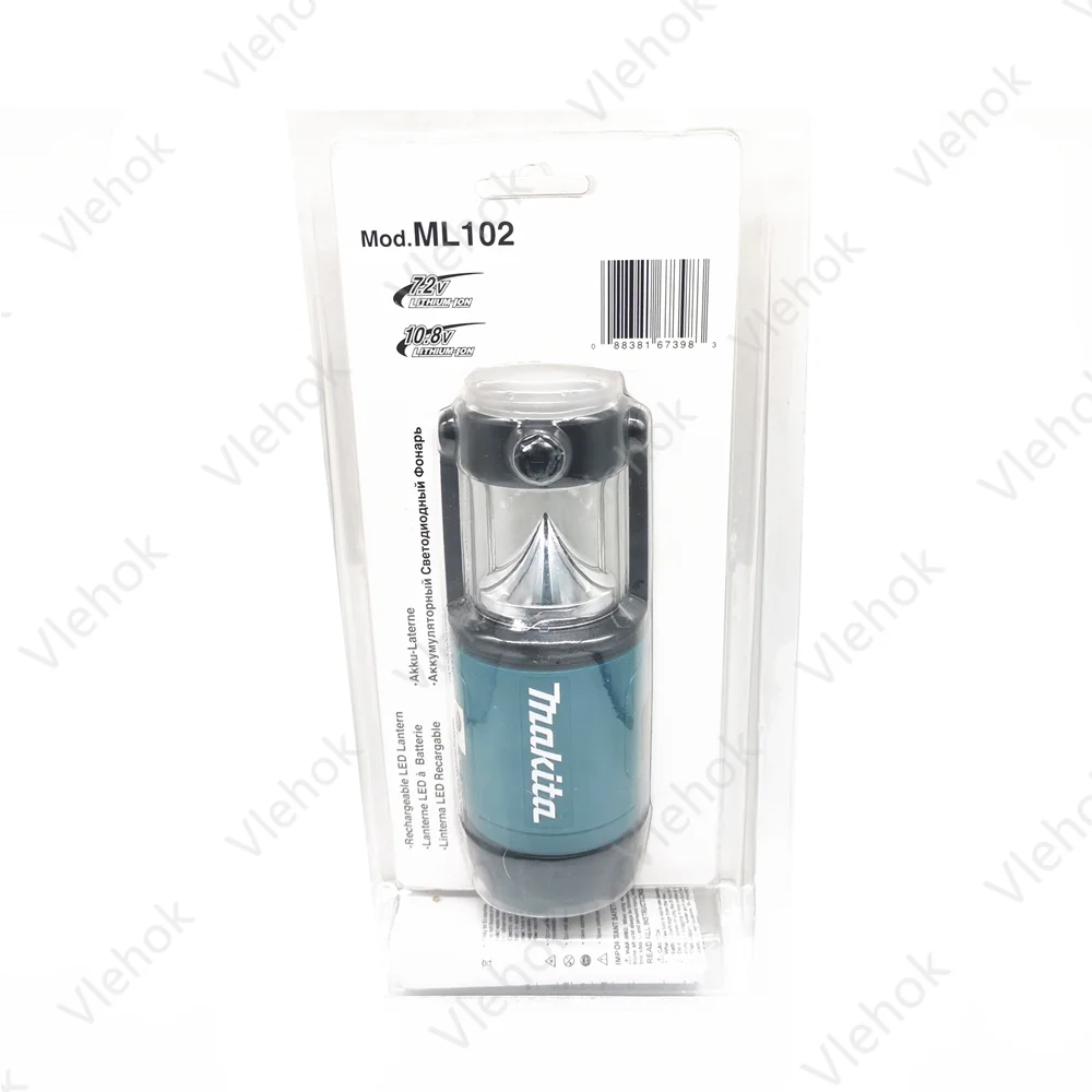 Makita ML102 7.2V Work Light Lithium-Ion Cordless LED Lantern/Flashlight with Bare Outdoor Light Hanging Lamp Tool Only