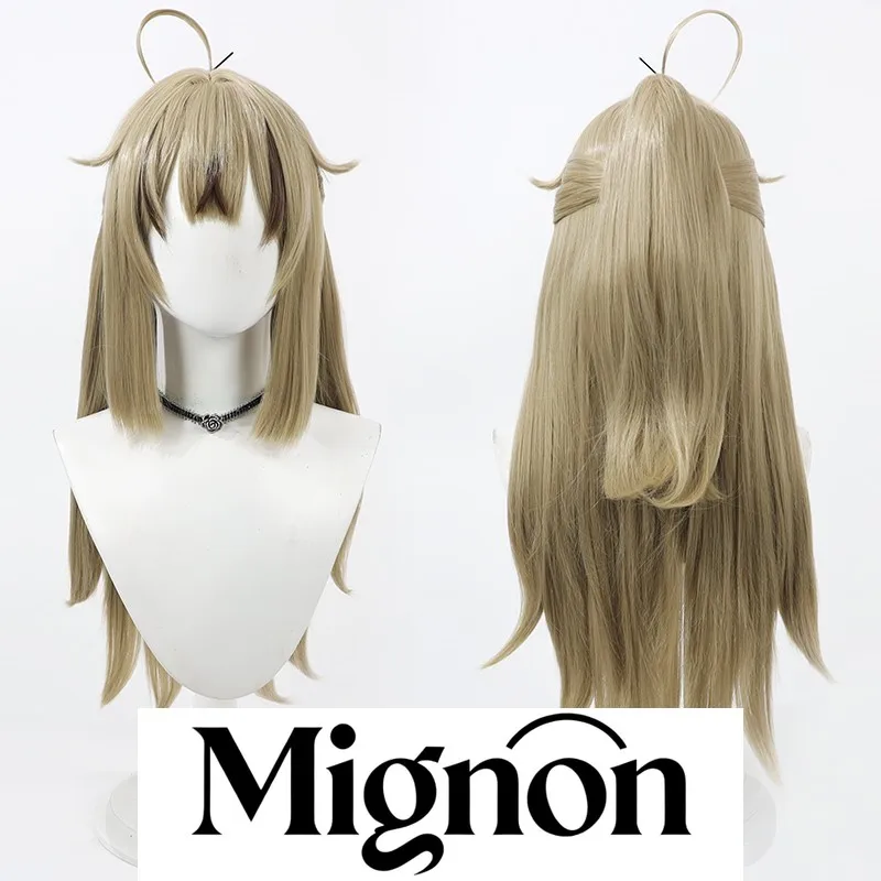 

Genshin Impact Kirara cosplay wig linen hair detachable ponytail silicone scalp Halloween gift