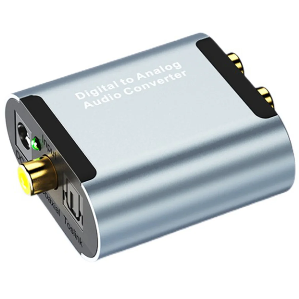 

Aluminum Alloy Gold Plated Audio Converter Digital to Analog Optical Fiber Adapter Support 32 44 48 96 KHz Sampling