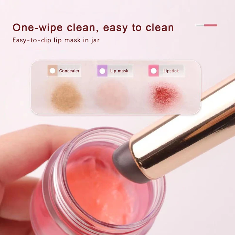 Silicone Angled Concealer Brush Like Fingertips Q Soft Portable Round Head Silicone Makeup Brush Lip Brush Lipstick Brush