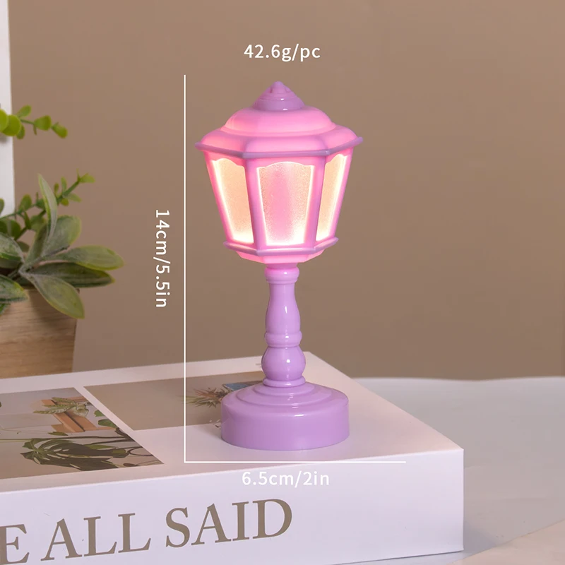1:12 Dollhouse Miniature Flower Bud Table Lamp Night Light