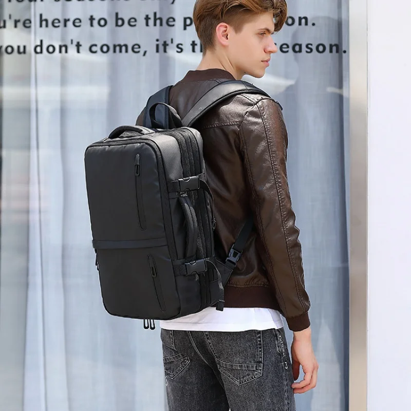 Men's Backpack Multi-Functional Large Capacity Backpack Oxford Cloth Korean Waterproof Briefcase Dry Wet Separation Travel Bag