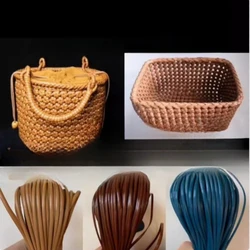 Corde de canne plate en plastique synthétique PE, tissage en rotin, matériau pour bricolage, réparation de chaise, sac, panier, décor de meubles, environ 5mm de largeur, 500g
