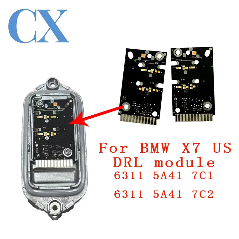 

63115A417C1 Для BMW X7 G07 (США) Светодиодный модуль ДХО, источник света, лампа дневных ходовых огней, модуль указателя поворота, световая панель 63115A417C2