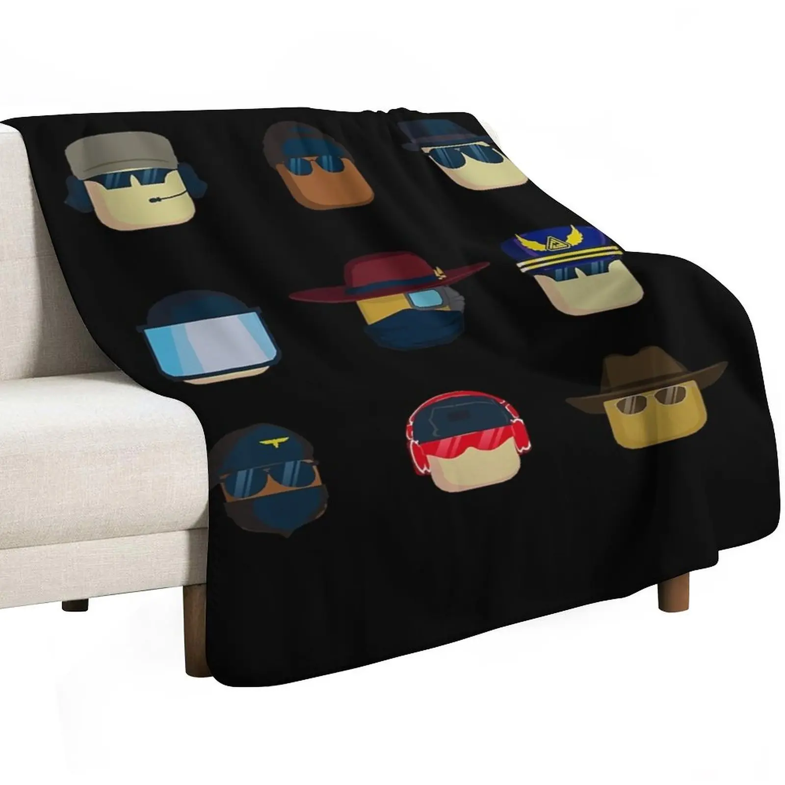 Tower Defense Simulator Frontline Defenders Throw Blanket Foldable Soft Warm Blanket for Outdoor Use