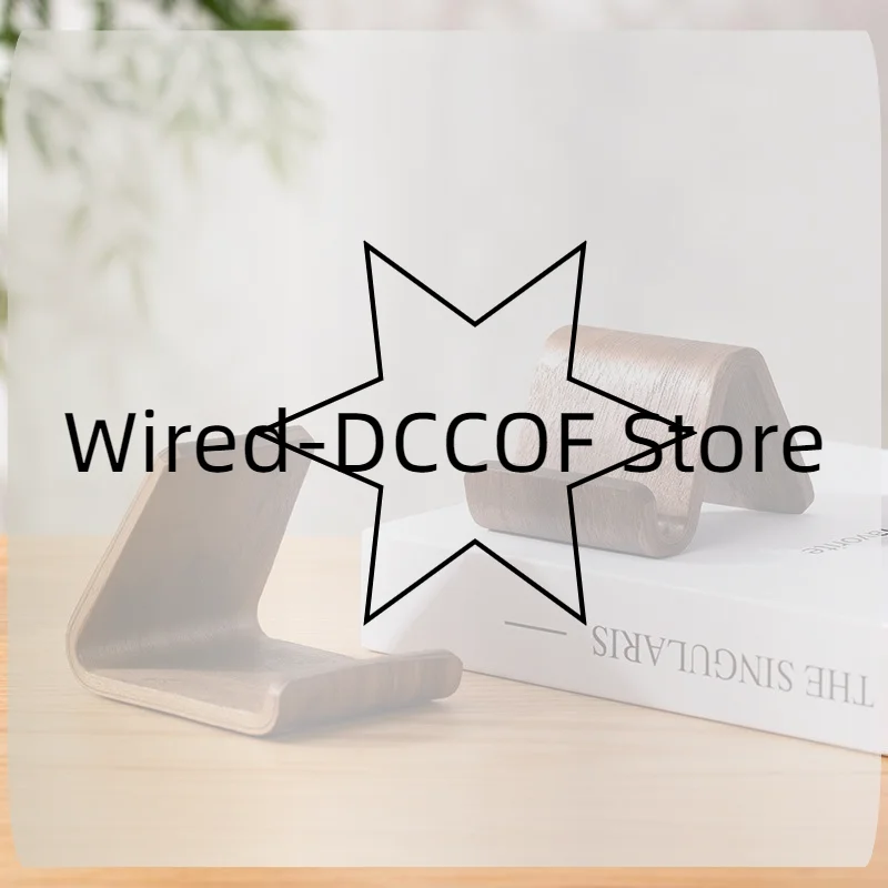 

Creative Desktop Decor Walnut Wood Phone Holder Stand Multifunctional Wood Front Desk Business Card Display Rack