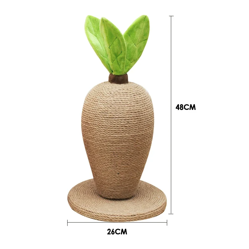 Manufacturer Wholesale Cute Carrot Shape Sisal Cat Scratcher Toys - view 3