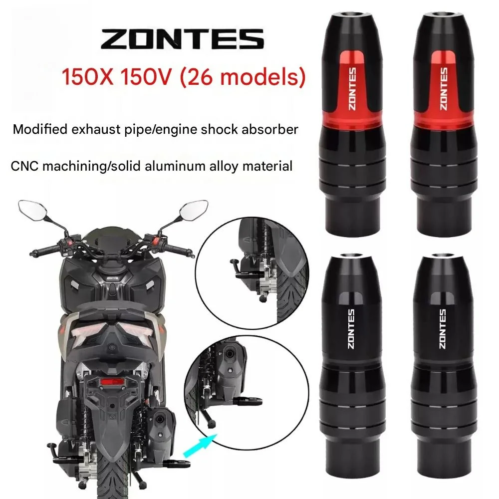 For ZONTES 125V 125X 150X 150V modified exhaust pipe engine anti-fall bar, frame anti-fall slider, impact pad, fall protector