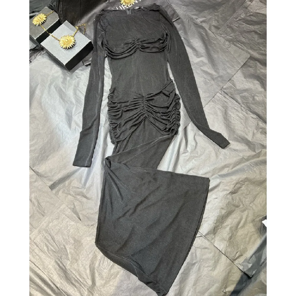 2025 الشتاء ملابس نسائية جاهزة ثوب مسائي متماسكة تمتد مشد فستان أنيق للسيدات Y2K موضة جديدة فستان الحفلات عالية الجودة