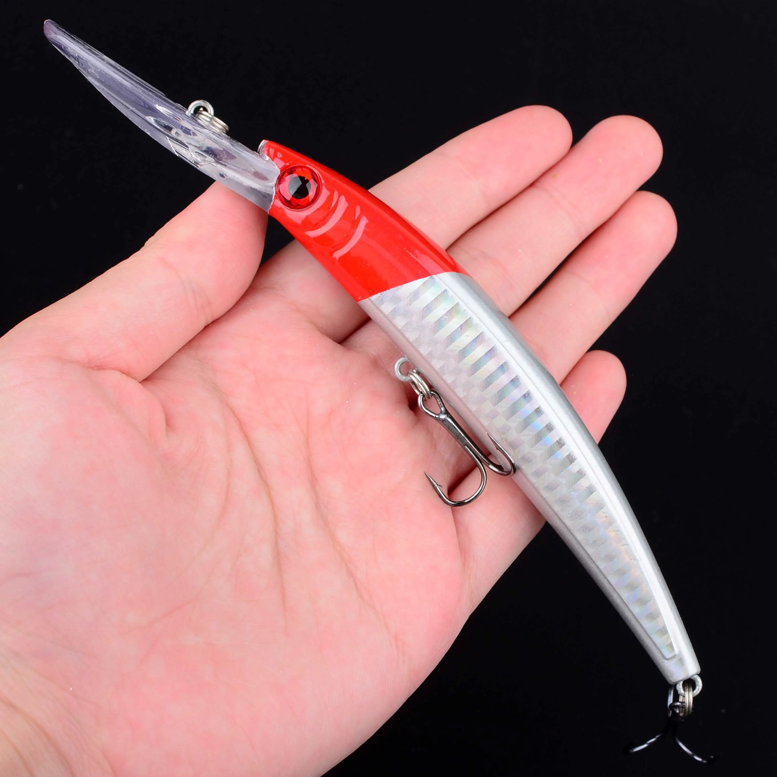 1PC Minnow Fishing Lure Laser Hard Artificial Bait 3D Eyes Fishing Wobblers Pike Carp Bait Crankbaits Fishing Tackle image 4