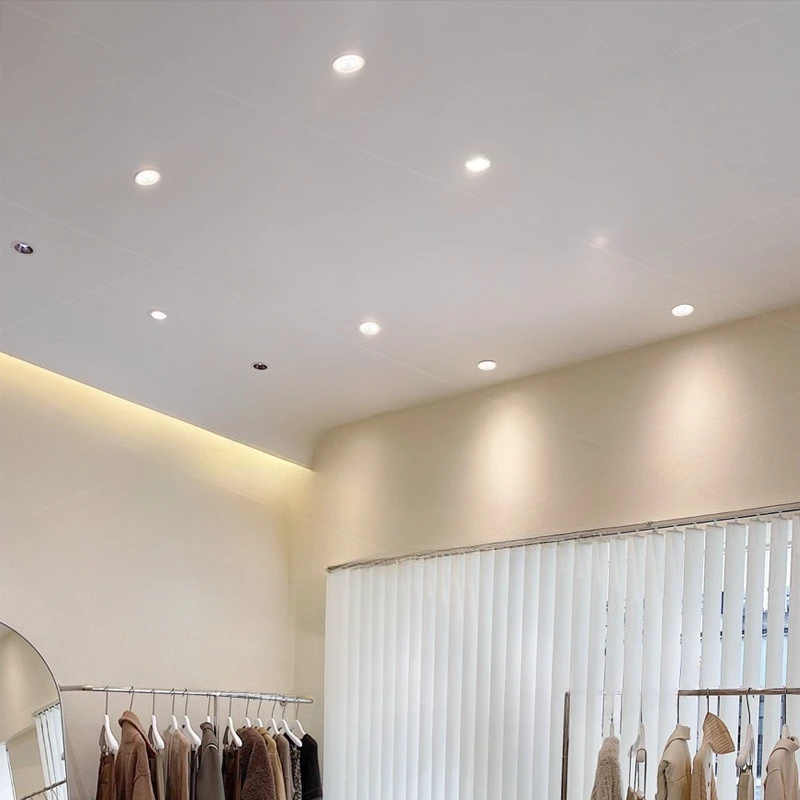 Full spectrum living room embedded downlight narrow side anti-glare household bedroom spotlight entrance aisle ceiling