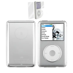 Hard Clear Crystal Case Cover for Apple iPod Classic 6th 7th 80GB 120GB Thin 160GB with Protective Film(10.5mm Thickness