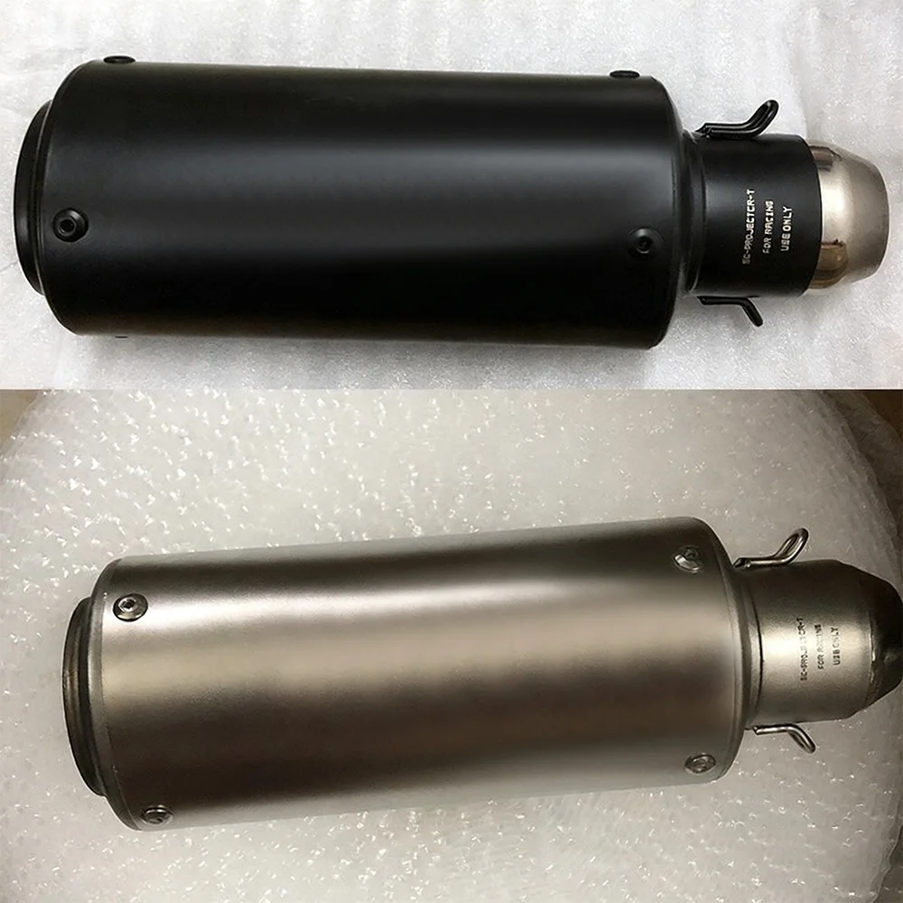 Exhaust Systems 38-51mm Motorcycle Exhaust Tips Short Muffler Tail Pipe Black For ATV Dirt Bike Exhausts Pipes