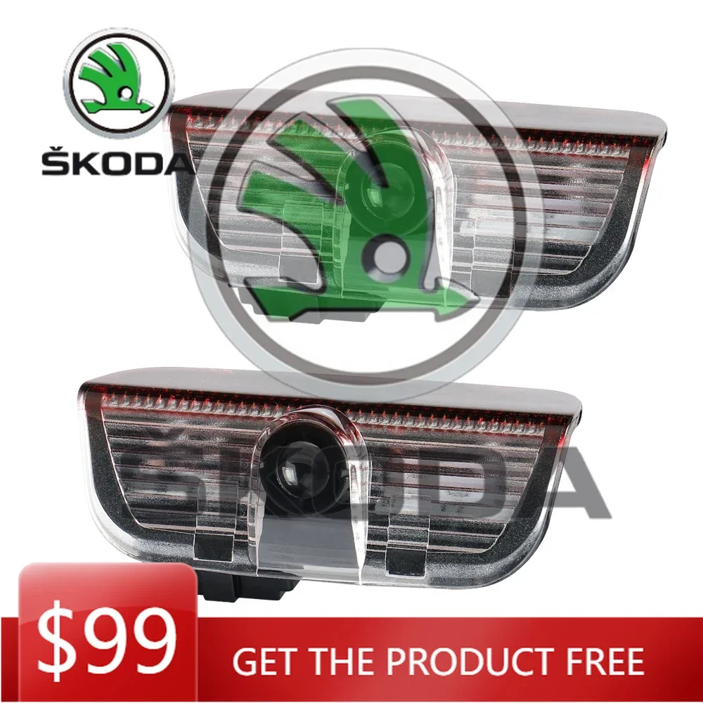 

Светодиодные проекционные лампы-проекторы для дверей автомобиля (4 шт.) для Skoda Superb 2009, 2013, 2014 годов выпуска, декоративное освещение, аксессуары для авто