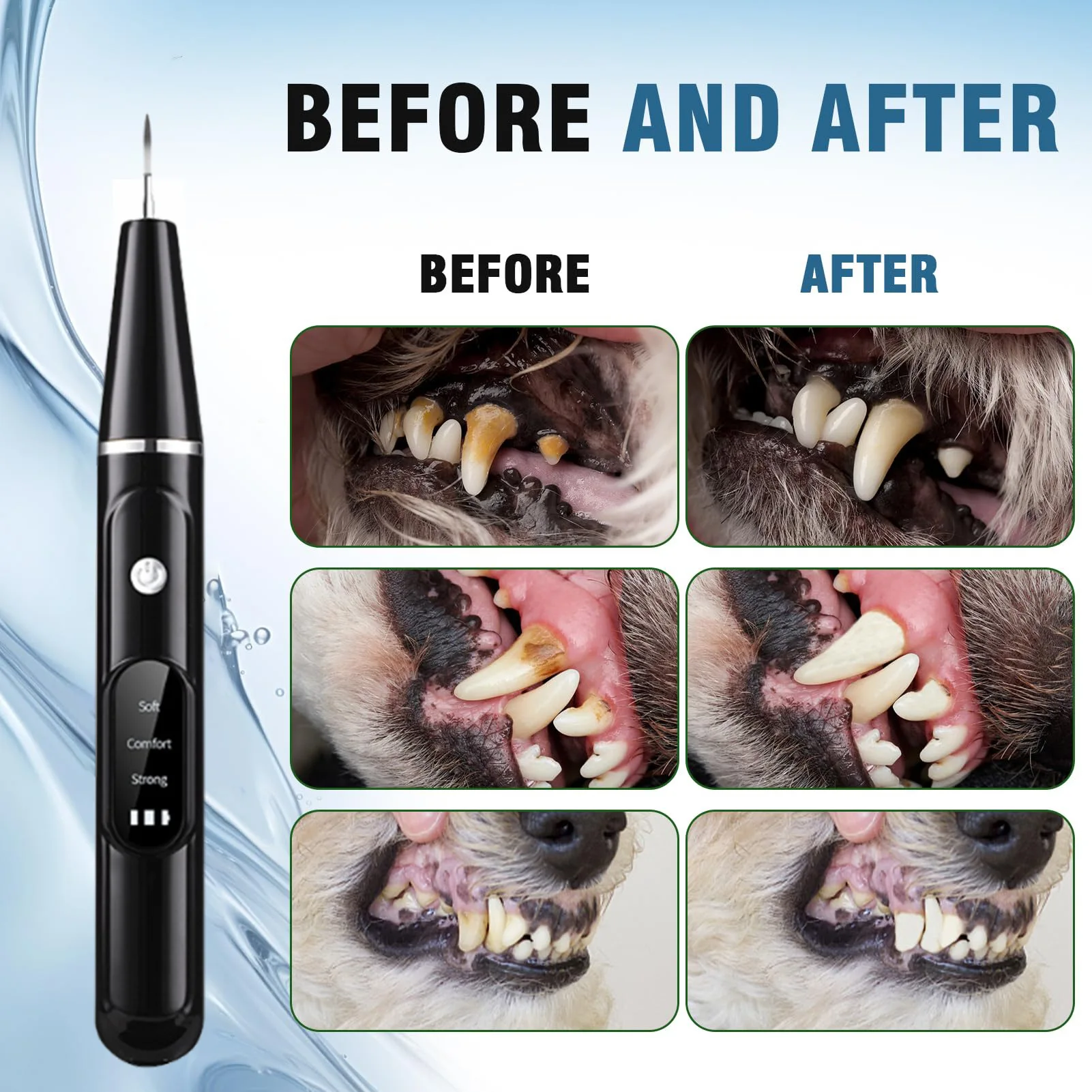 Dog Tooth Calculus Device Ultrasonic Toothbrush Electric Pet  Scaler  Cleaning Tool Plaque  Cat Denta l Care Kit