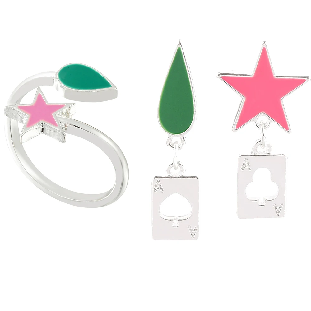 Anime Cosplay Oorbellen Hunter×hunter Hisoka Pentagram Teardrop Poker Ontwerp Drop Oorbellen Voor Vrouwen Mannen Mode-sieraden Geschenken