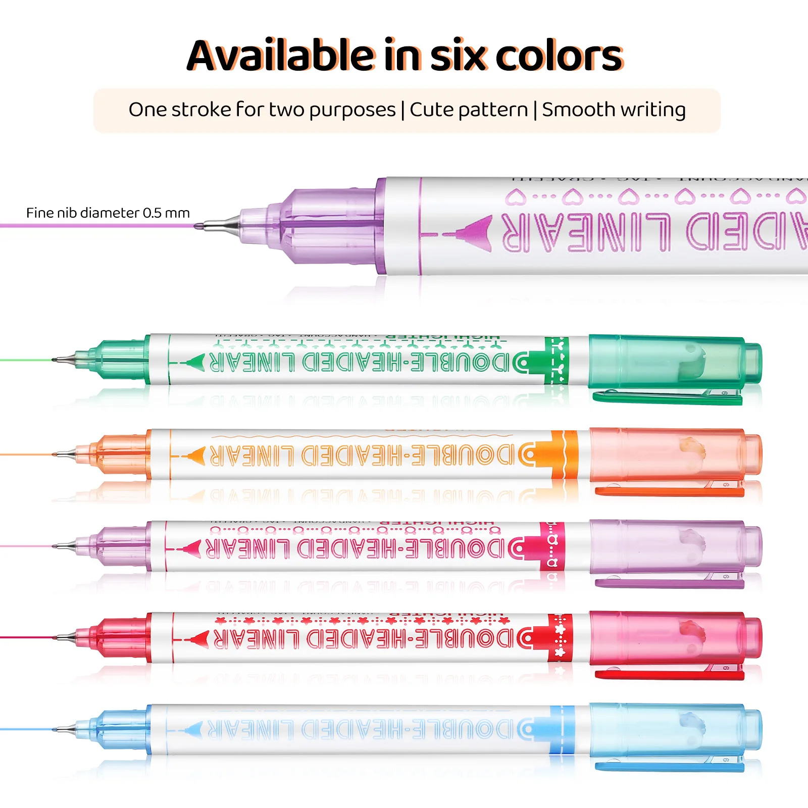 

24Pcs Dual Tip Highlighters Fluorescent Pens for Note Taking Drawing Journaling Coloring School Supplies Highlighters