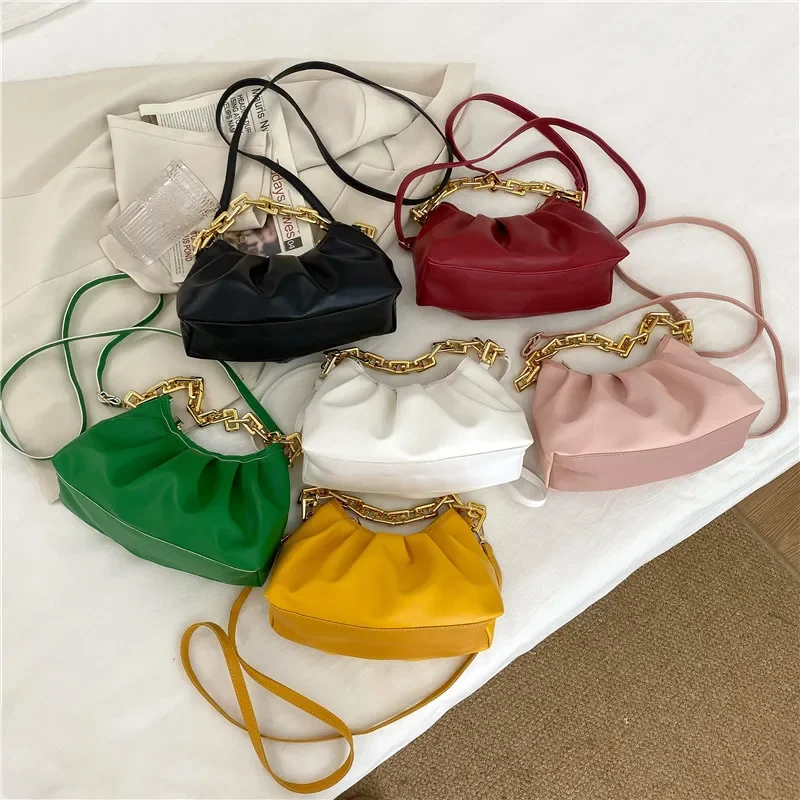 

Fashion Chain Bags Handbags Joker Inclined Shoulder Bag Fold Bales Clouds Women Handbags