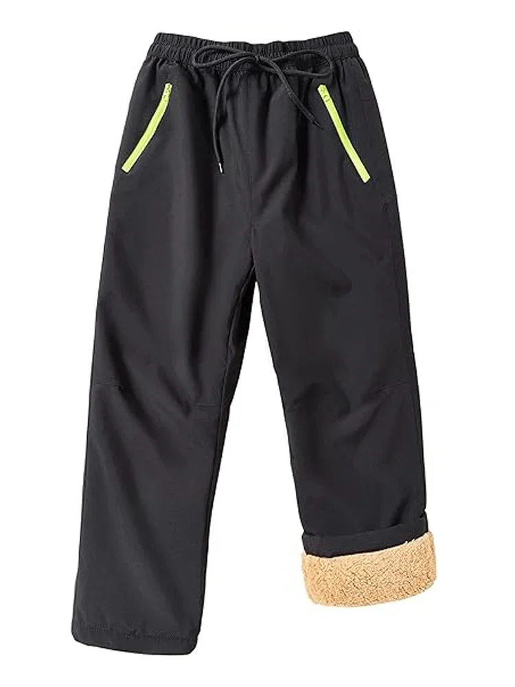 

Children Winter Hiking Pants Outdoor Fleece Soft Shell Waterproof Thick Keep Warm Camping Ski ice-skating Trousers