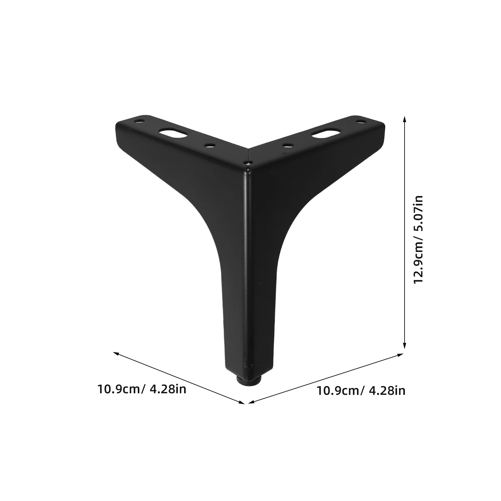 Patas triangulares de Metal para muebles, 2 uds., para sofá, mesa de centro, gabinete, patas de repuesto estables y modernas y elegantes, patas triangulares para silla
