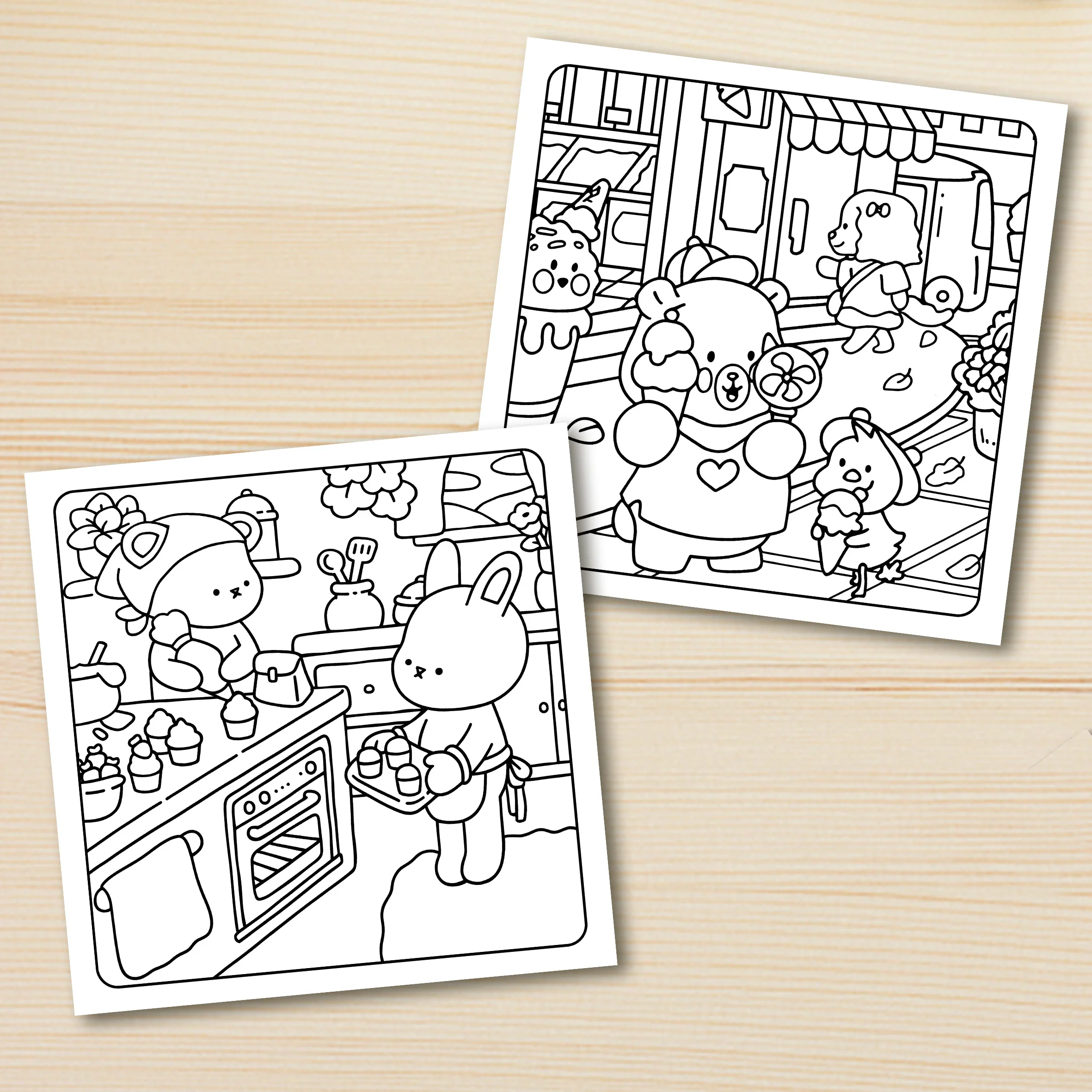 COZY CUTIES Bold-easy Patterns Coloring Book for Adults Cute Drawing Book Perfect Gift for Party and Birthday