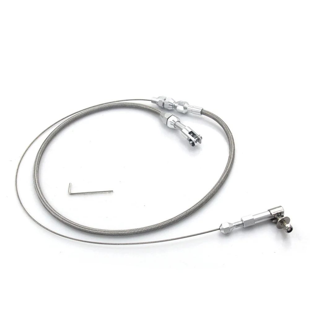 24in Throttle for cable Stainless Steel Build for Braided Mounting Fits For Ford For Mustang 86-93 302 and For Chevy LS1 97-07
