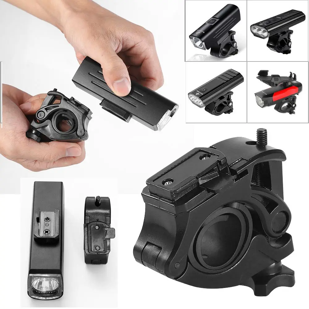 Outdoor Cycling MTB LED Bracket Front Flashlight Mount Bicycle Light Holder Bike Headlight Clips