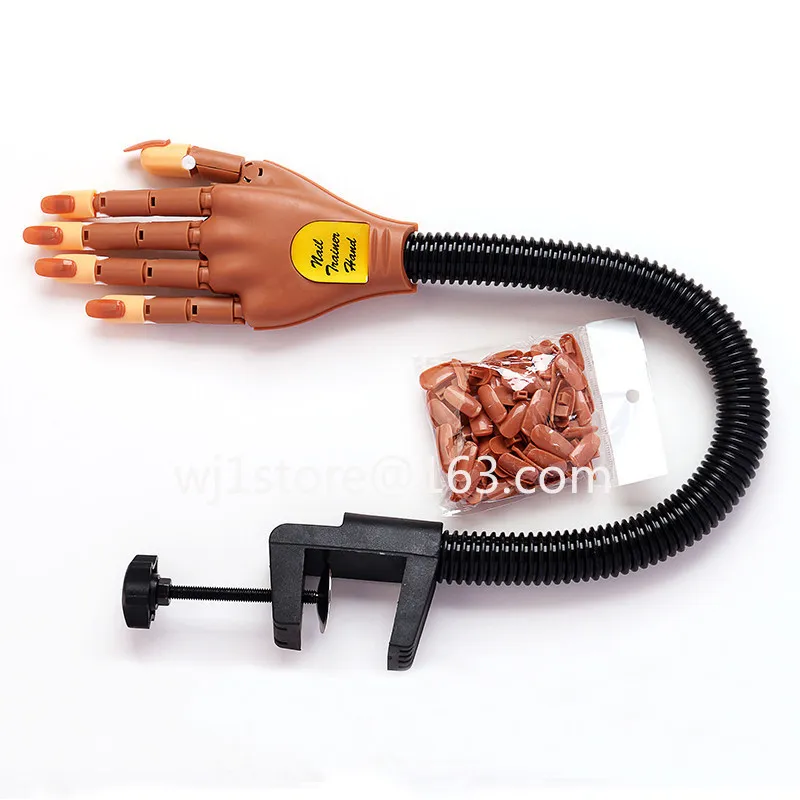 Nail art beginners practice fake hand model movable joint bending hand model manipulator nail salon special bracket