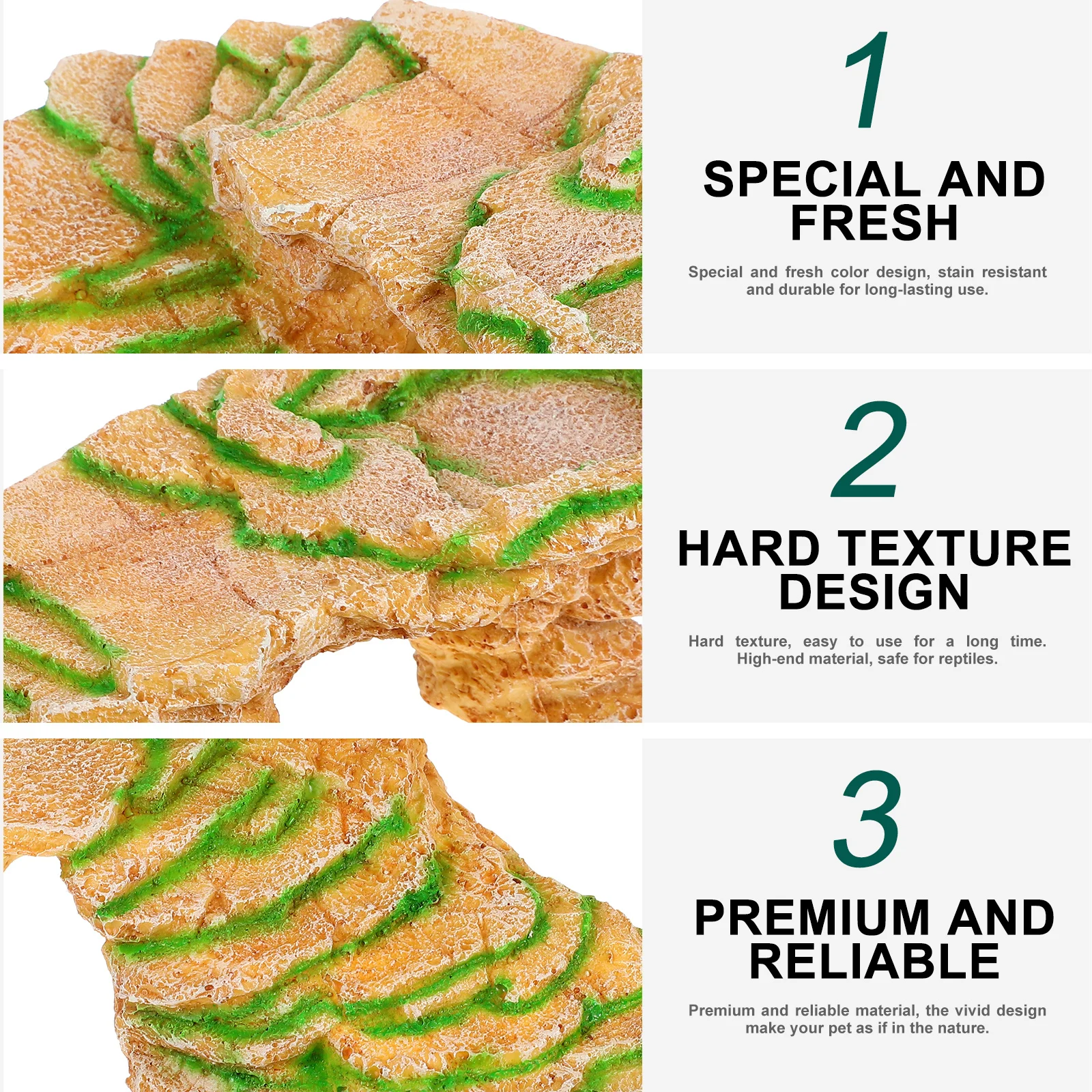 

Reptile Basking Platform Tortoise Resin Turtle Hiding Place Lifelike Details Multi Functional Small Lightweight Easy Carry