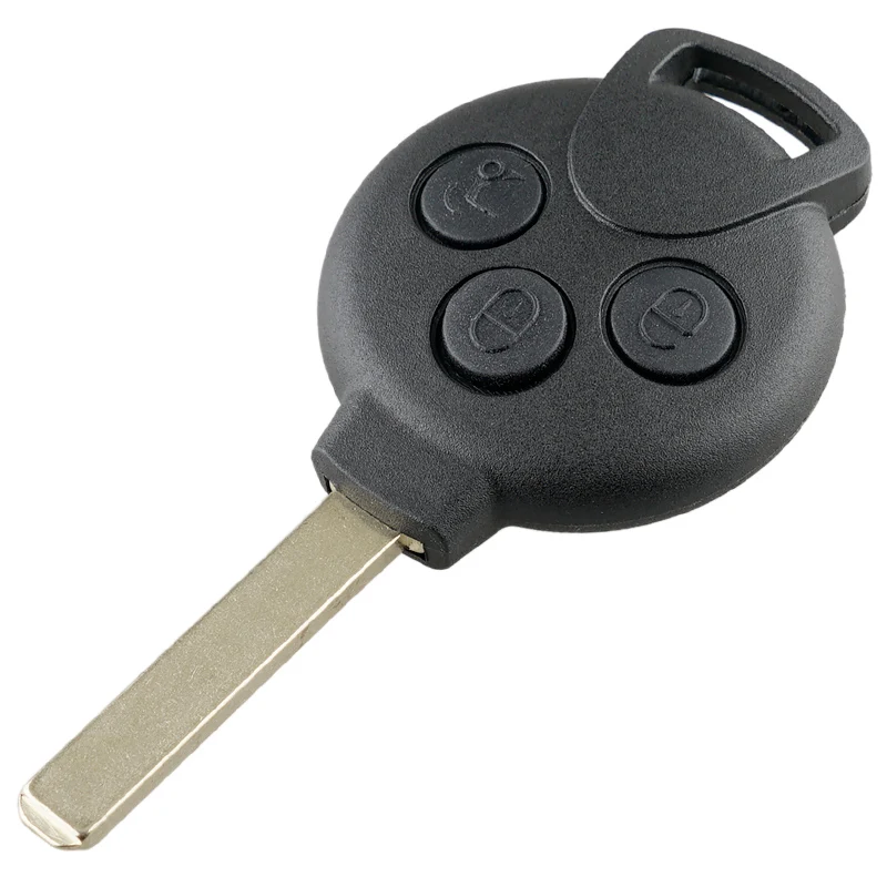 Carcasa de llave de coche con 3 botones, carcasa de llave remota de coche, reemplazo apto para Fortwo 451 2007-2013/mercedes-benz Smart