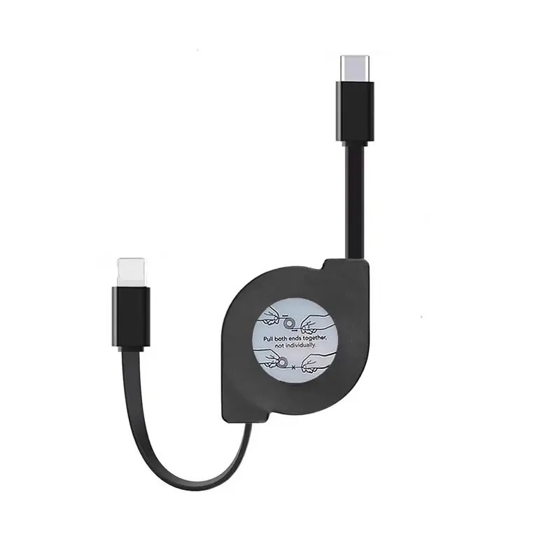 Retractable PD 20W Fast Charge Cable For iPhone 14 13 12 11 Pro Max Mini 14 8 Plus X XR XS USB C Cable Data Line Accessories
