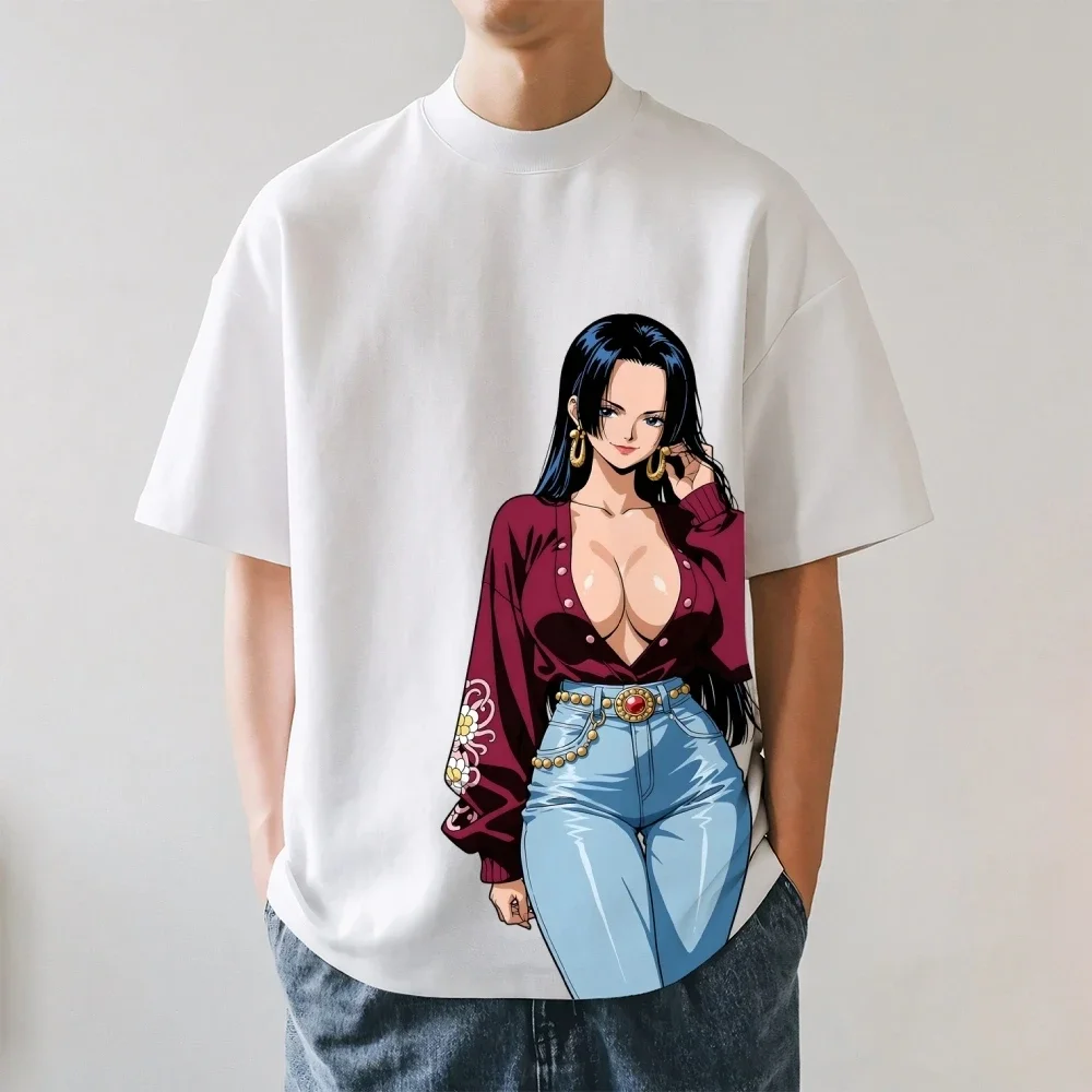 One Piece Boa Hancock Japanese Style Classic Tee High-quality Streetwear Men's Kids Women's Clothing 2026 Summer New T Shirt