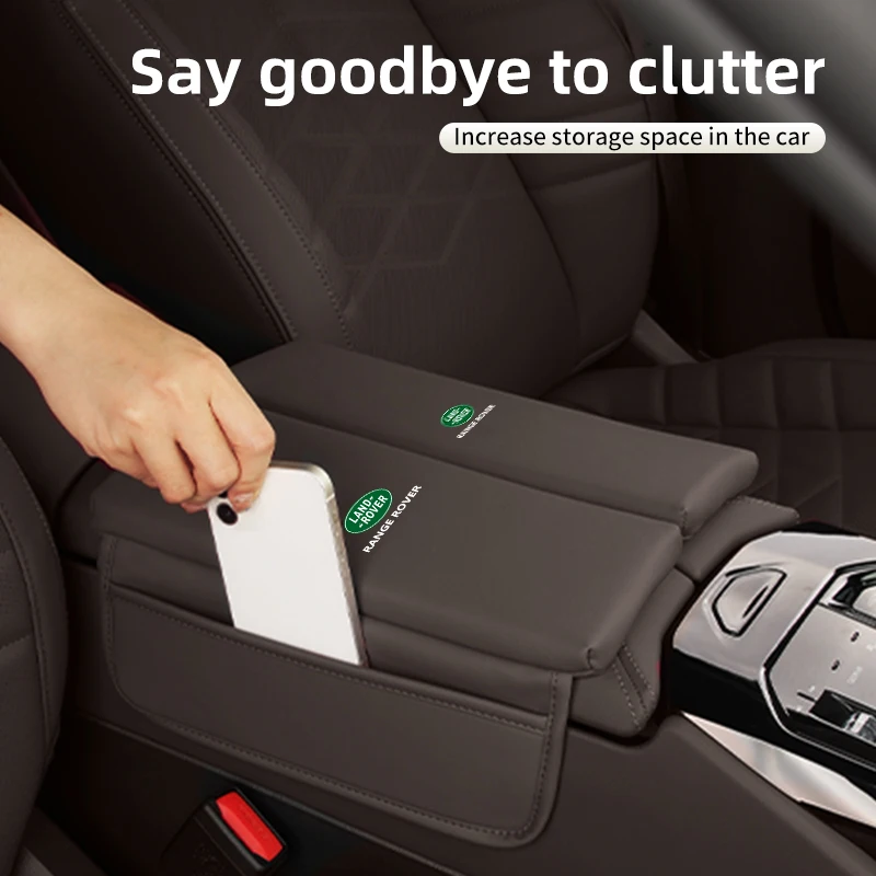Car Armrest Storage Booster Cushion Console Dual Opening Armrest Pad For Land Rover Freelander L2 LF Range Rover Evoque 3 4 Disc