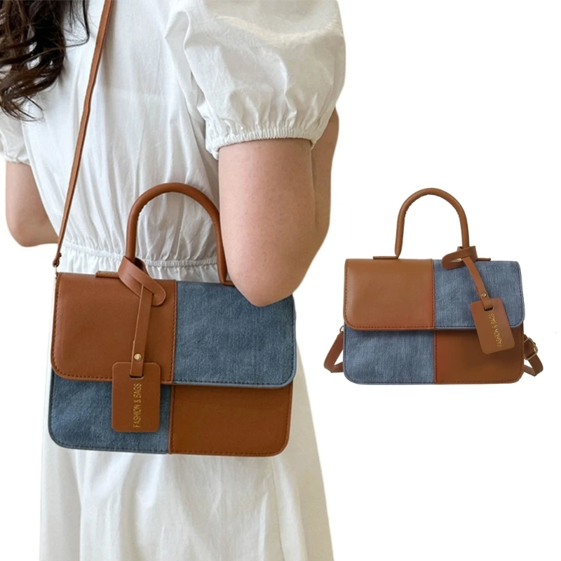 Shoulder Bag Tote Bag Large Capacity Handbag Square Bag Patchwork Lady Purse