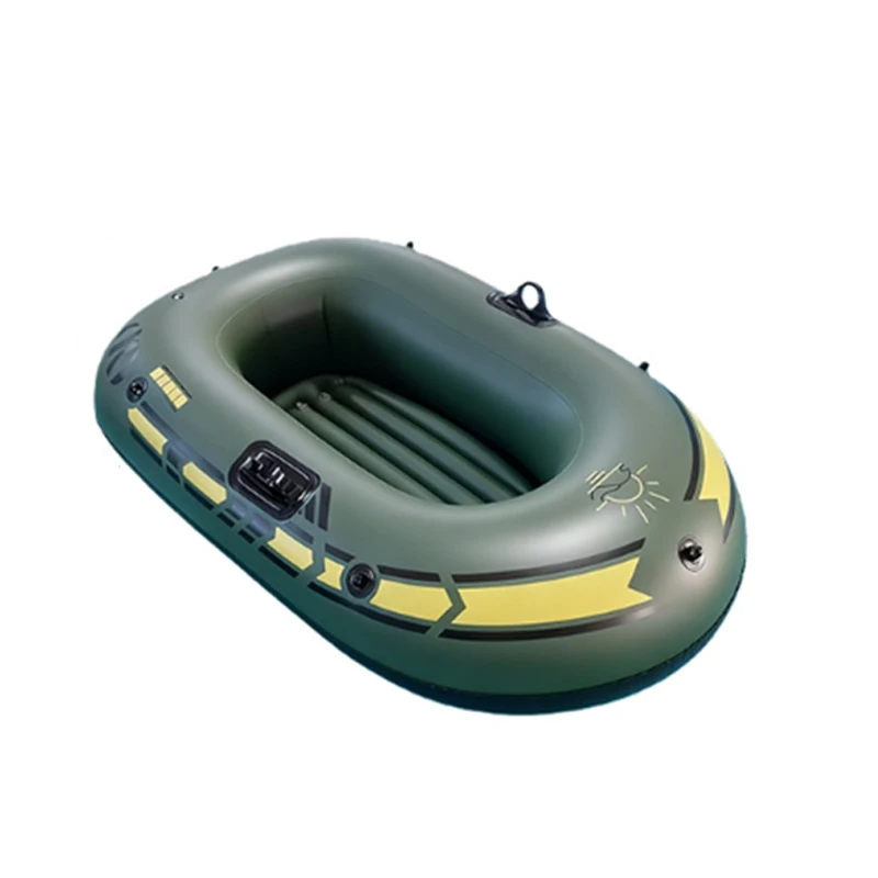 Kayak Inflable para 1-2 Personas, PVC Resistente de 0.3mm de Grosor, Bote Portátil para Pesca, Recreación y Diversión Acuática en Lagos y Ríos